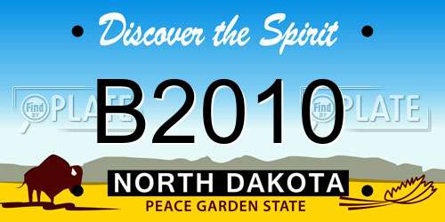 B2010 North Dakota License Plate