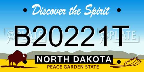 B20221T North Dakota License Plate
