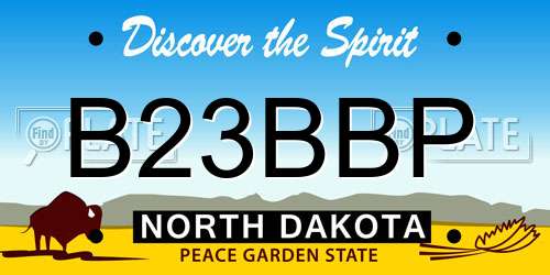 B23BBP North Dakota License Plate