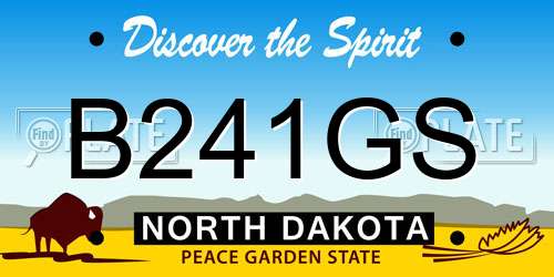 B241GS North Dakota License Plate