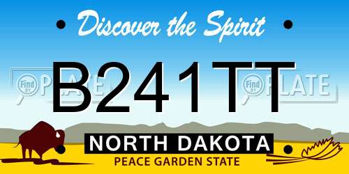 B241TT North Dakota License Plate