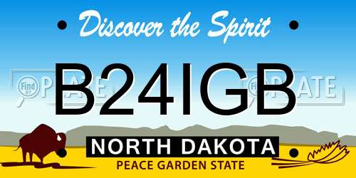 B24IGB North Dakota License Plate