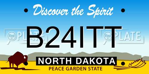 B24ITT North Dakota License Plate
