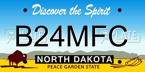 B24MFC North Dakota License Plate
