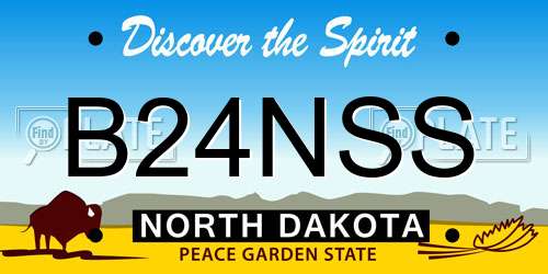 B24NSS North Dakota License Plate