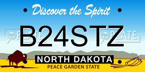 B24STZ North Dakota License Plate
