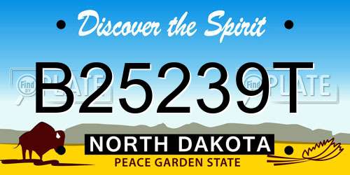 B25239T North Dakota License Plate