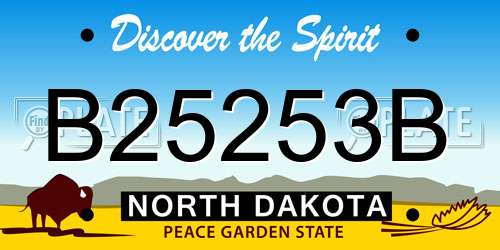 B25253B North Dakota License Plate