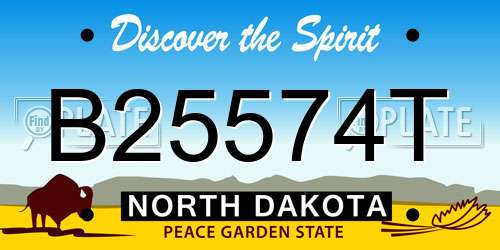 B25574T North Dakota License Plate