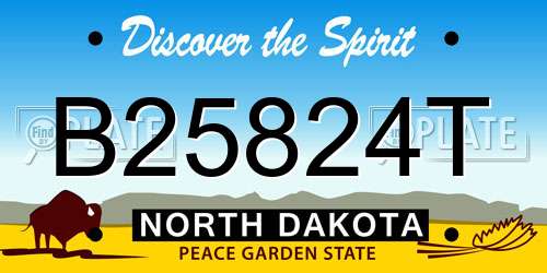 B25824T North Dakota License Plate