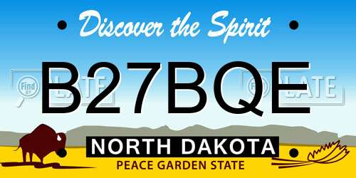 B27BQE North Dakota License Plate