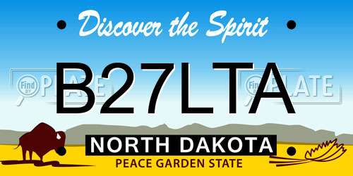 B27LTA North Dakota License Plate