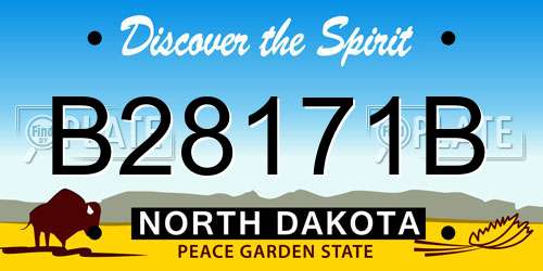B28171B North Dakota License Plate