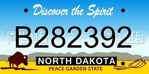 B282392 North Dakota License Plate