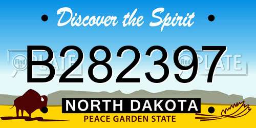 B282397 North Dakota License Plate