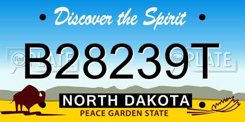B28239T North Dakota License Plate