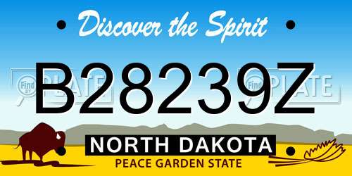 B28239Z North Dakota License Plate