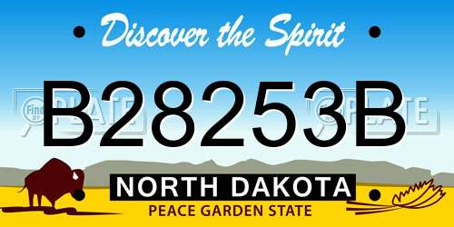 B28253B North Dakota License Plate