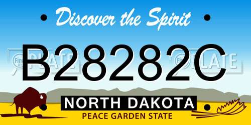 B28282C North Dakota License Plate