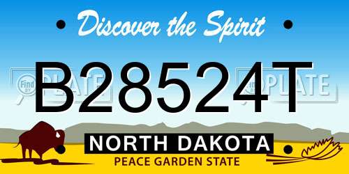 B28524T North Dakota License Plate