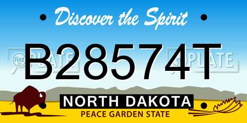 B28574T North Dakota License Plate