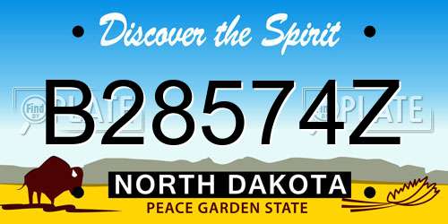 B28574Z North Dakota License Plate