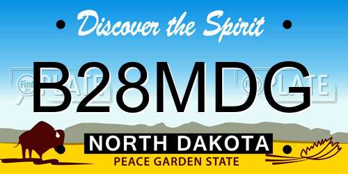 B28MDG North Dakota License Plate