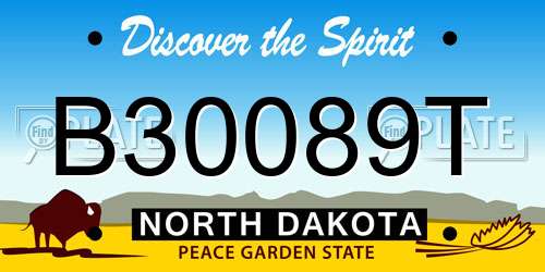 B30089T North Dakota License Plate