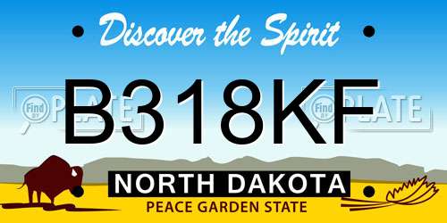 B318KF North Dakota License Plate
