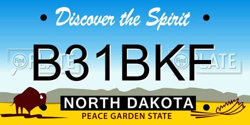 B31BKF North Dakota License Plate