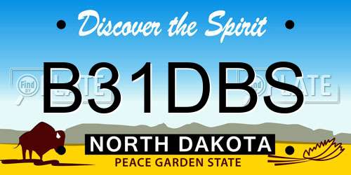 B31DBS North Dakota License Plate
