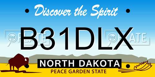 B31DLX North Dakota License Plate