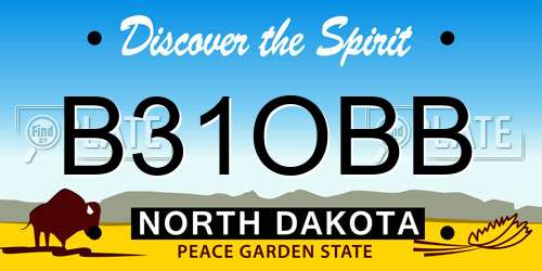 B31OBB North Dakota License Plate