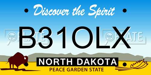 B31OLX North Dakota License Plate