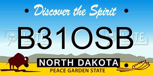 B31OSB North Dakota License Plate
