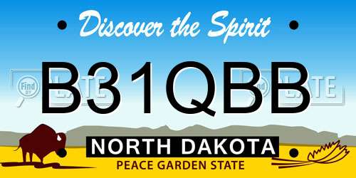 B31QBB North Dakota License Plate
