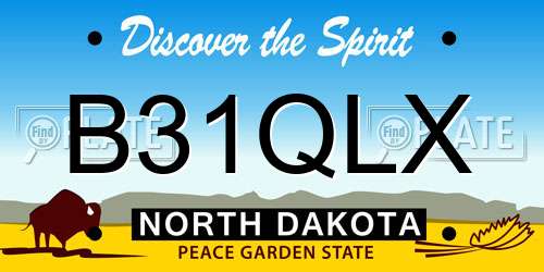 B31QLX North Dakota License Plate