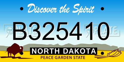 B325410 North Dakota License Plate