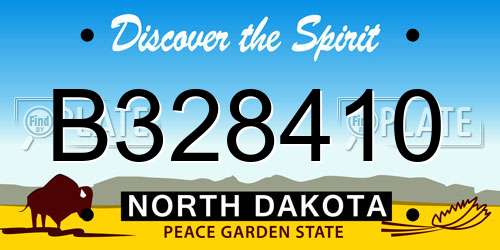 B328410 North Dakota License Plate