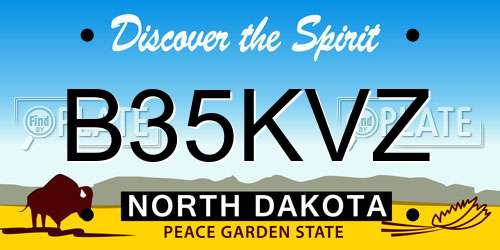 B35KVZ North Dakota License Plate