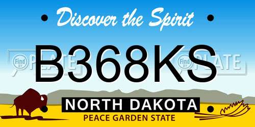 B368KS North Dakota License Plate