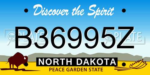 B36995Z North Dakota License Plate
