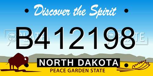 B412198 North Dakota License Plate