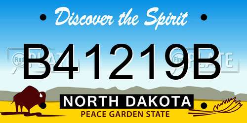 B41219B North Dakota License Plate