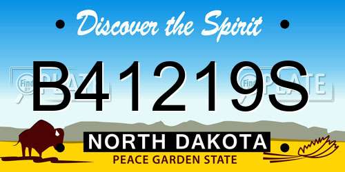 B41219S North Dakota License Plate