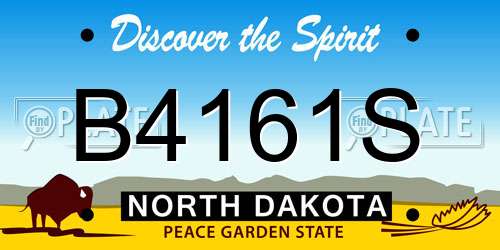 B4161S North Dakota License Plate