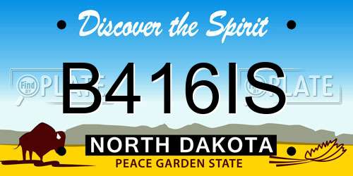 B416IS North Dakota License Plate