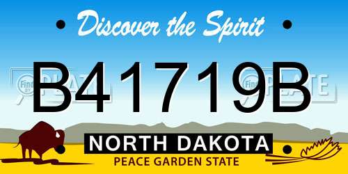 B41719B North Dakota License Plate