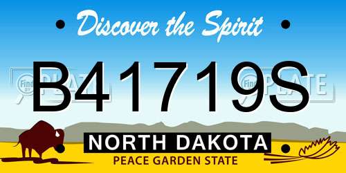 B41719S North Dakota License Plate
