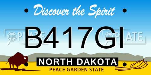 B417GI North Dakota License Plate